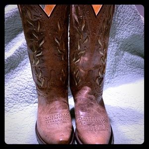 Lucchese Women’s Vine Pattern Stud Boots Reduced $